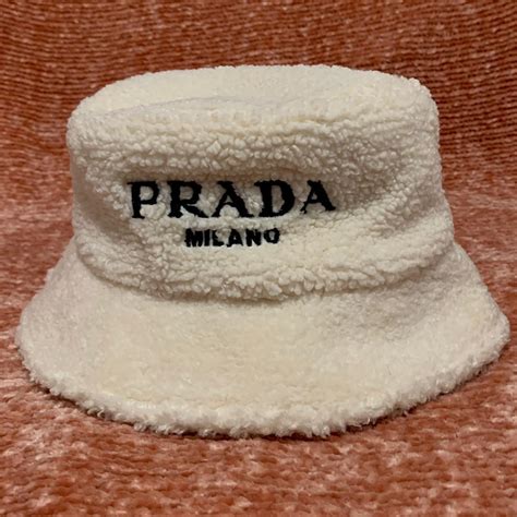 prada sherpa hat|Prada bucket hats.